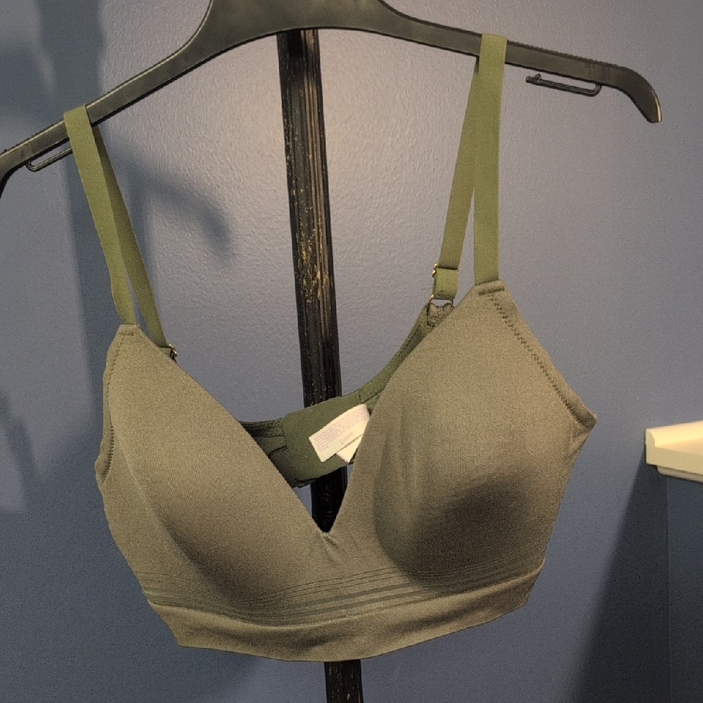 Stylish Olive Green Women's Bra